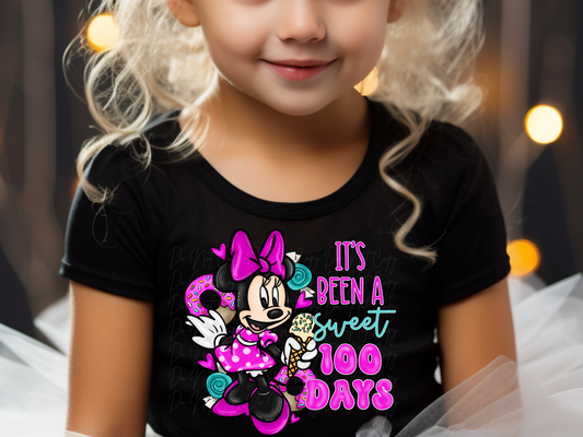 It's Been a Sweet 100 Days Minnie Youth Shirt