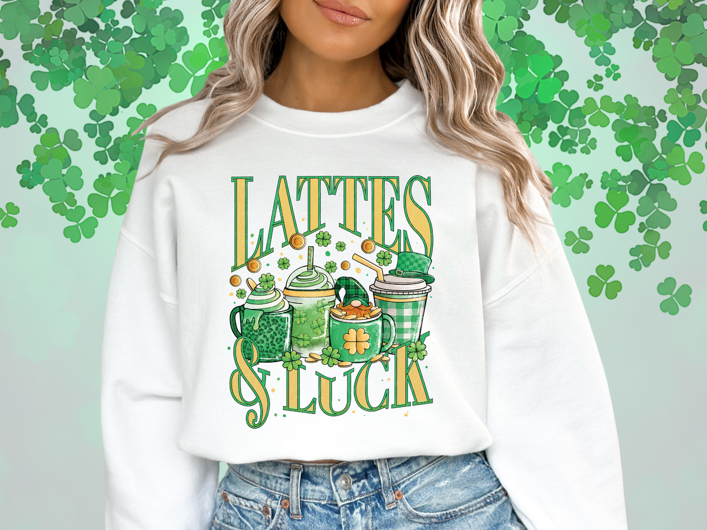 Lattes and Luck DTF Transfer - KPI1294