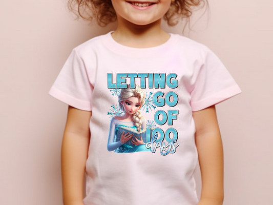 Letting Go For 100 Days Frozen Elsa Youth Shirt
