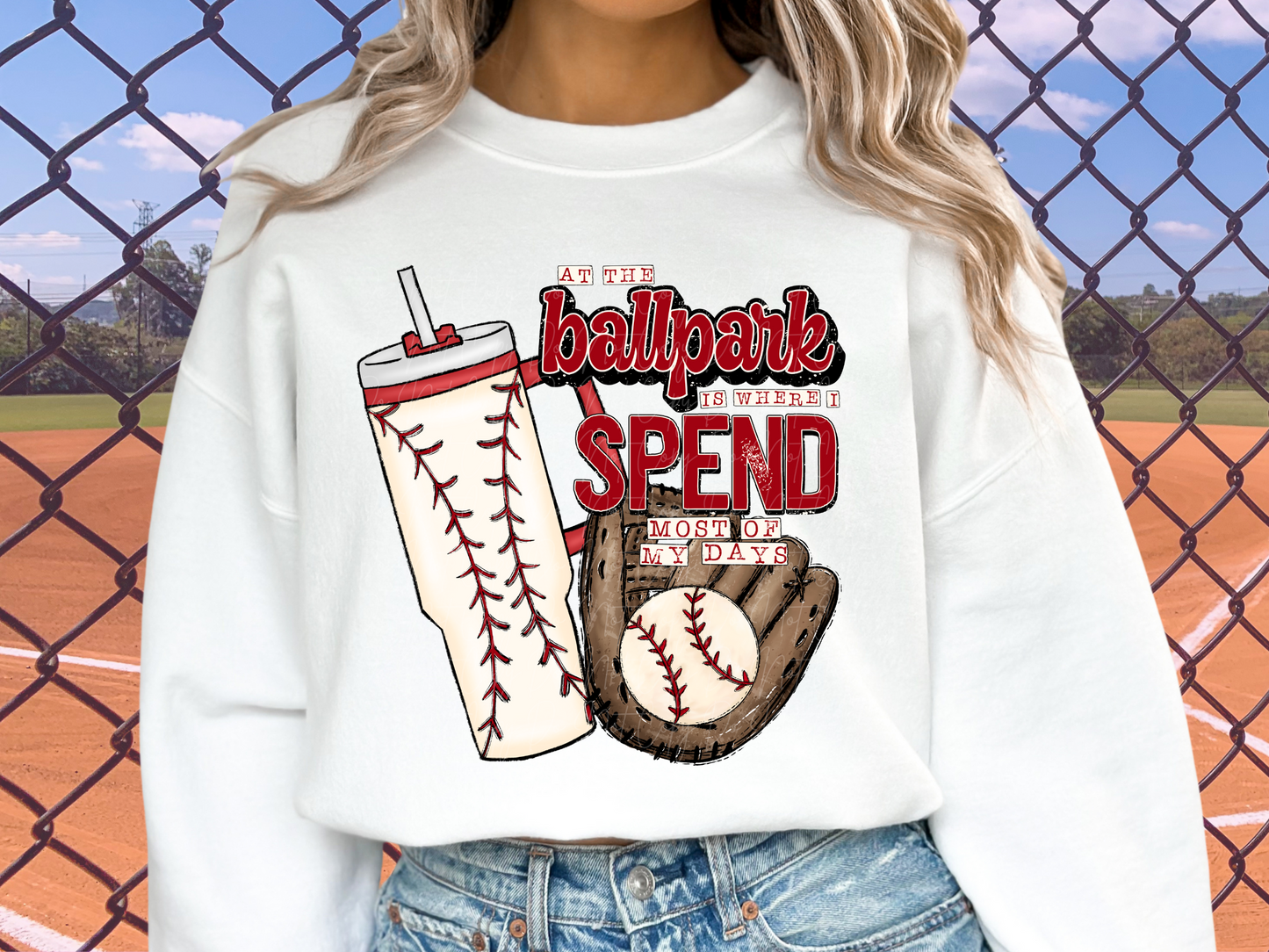 Baseball On The Bleachers Is Where I Spend Most Of My Days DTF Transfer - TED1157