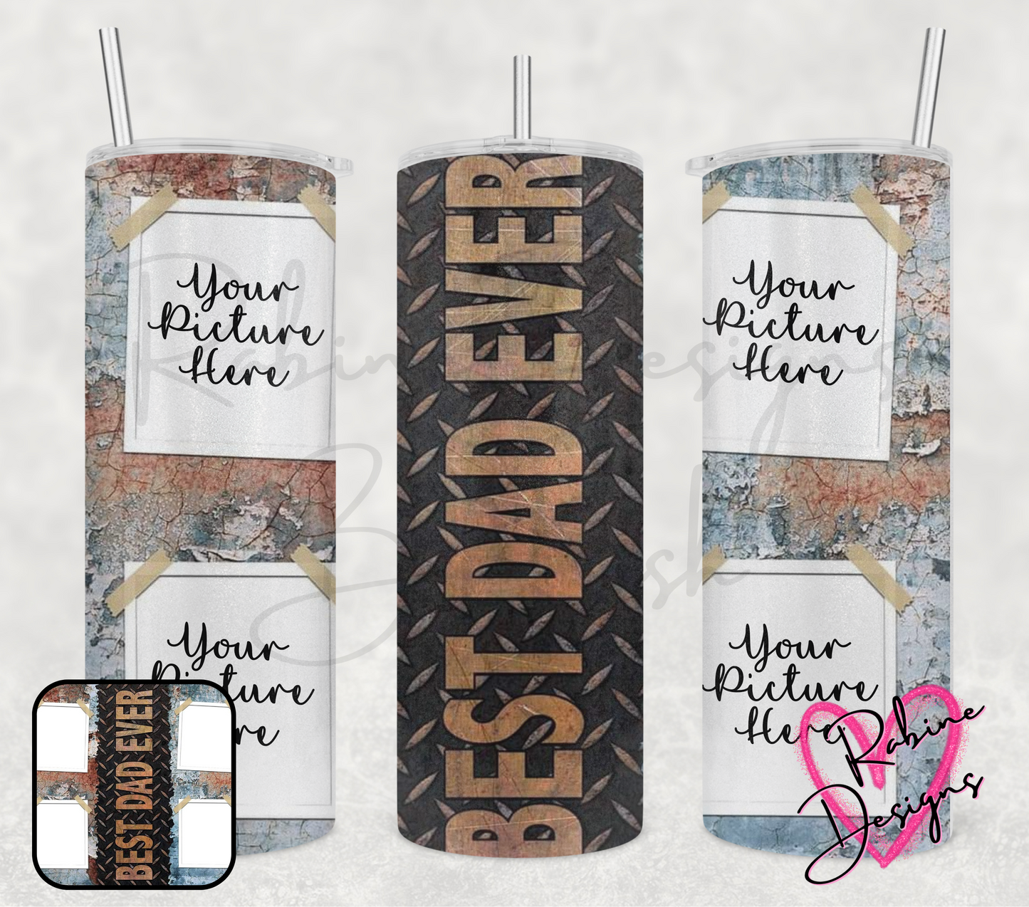 Best Dad Ever Custom Picture Tumbler