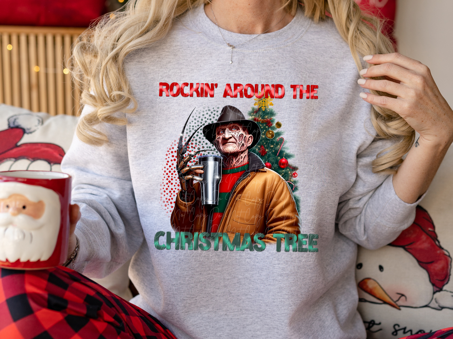 Christmas Horror Freddy Krueger Rockin' Around The Christmas Tree Shirt