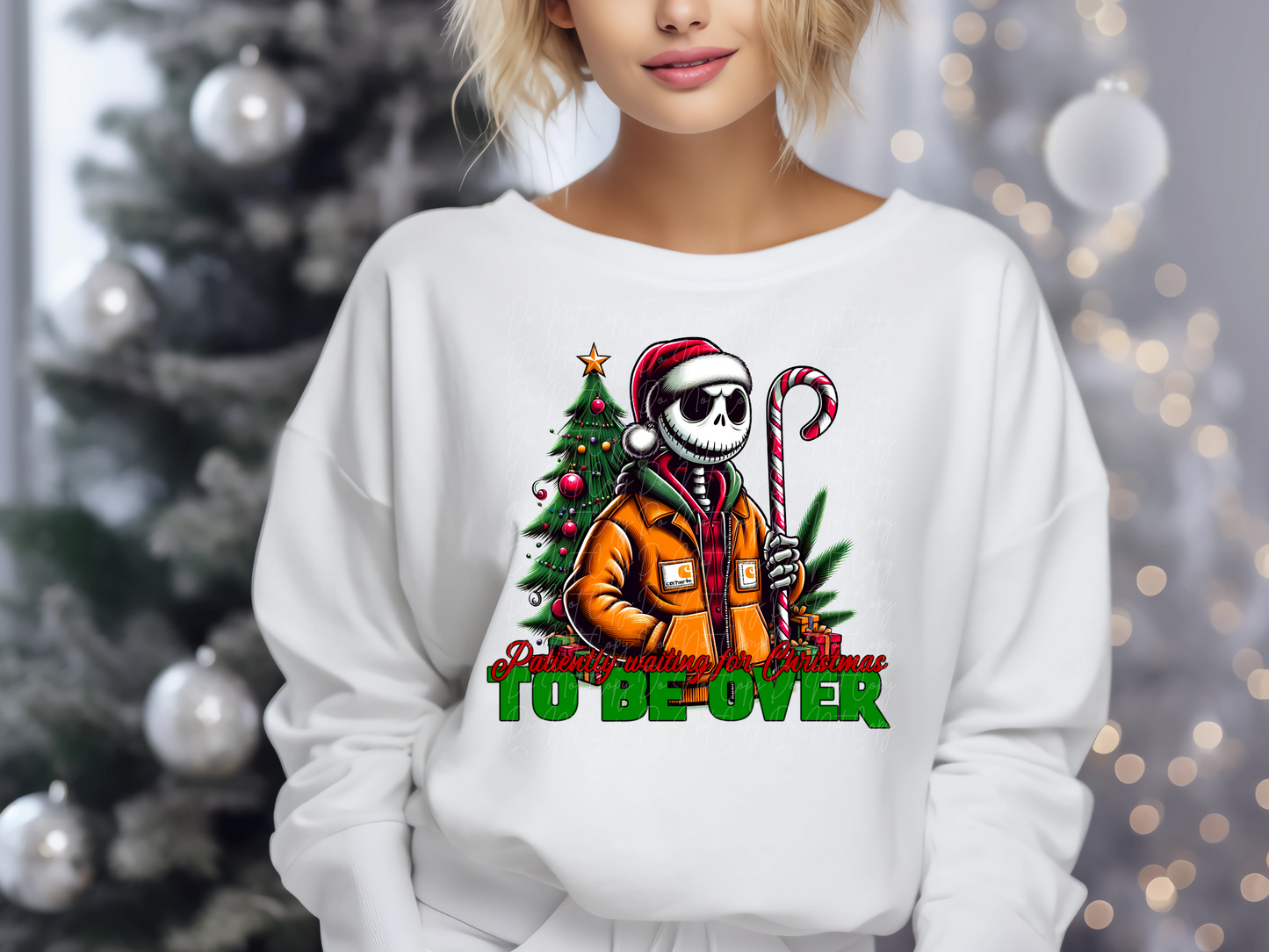 Christmas Horror Jack Patiently Waiting For Christmas To Be Over Shirt
