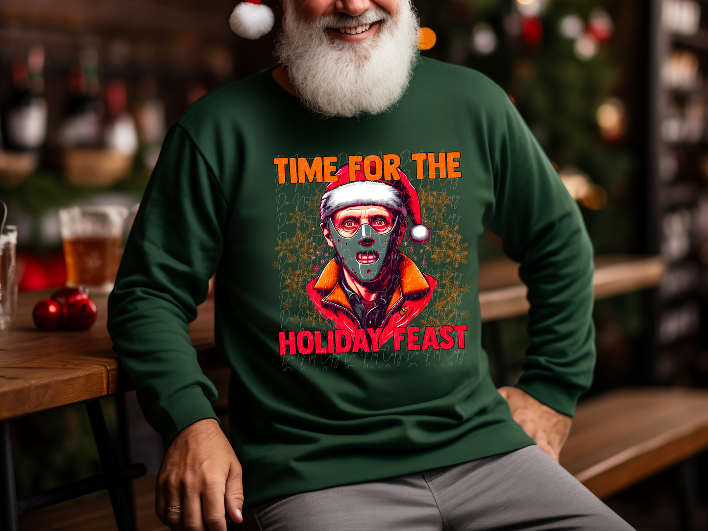 Christmas Horror Hannibal Lector Time For The Holiday Feast Shirt