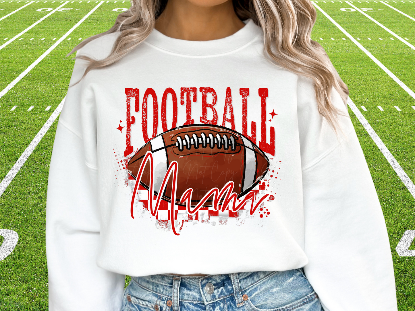 Football Mama In Red Football Game Day DTF Transfer - KPI1057