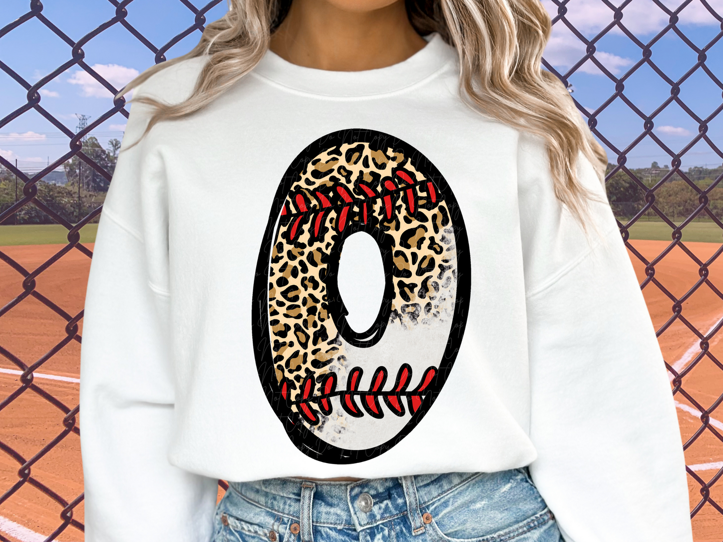Baseball Leopard Print Number Zero - 0 - Game Day DTF Transfer - KPI1382