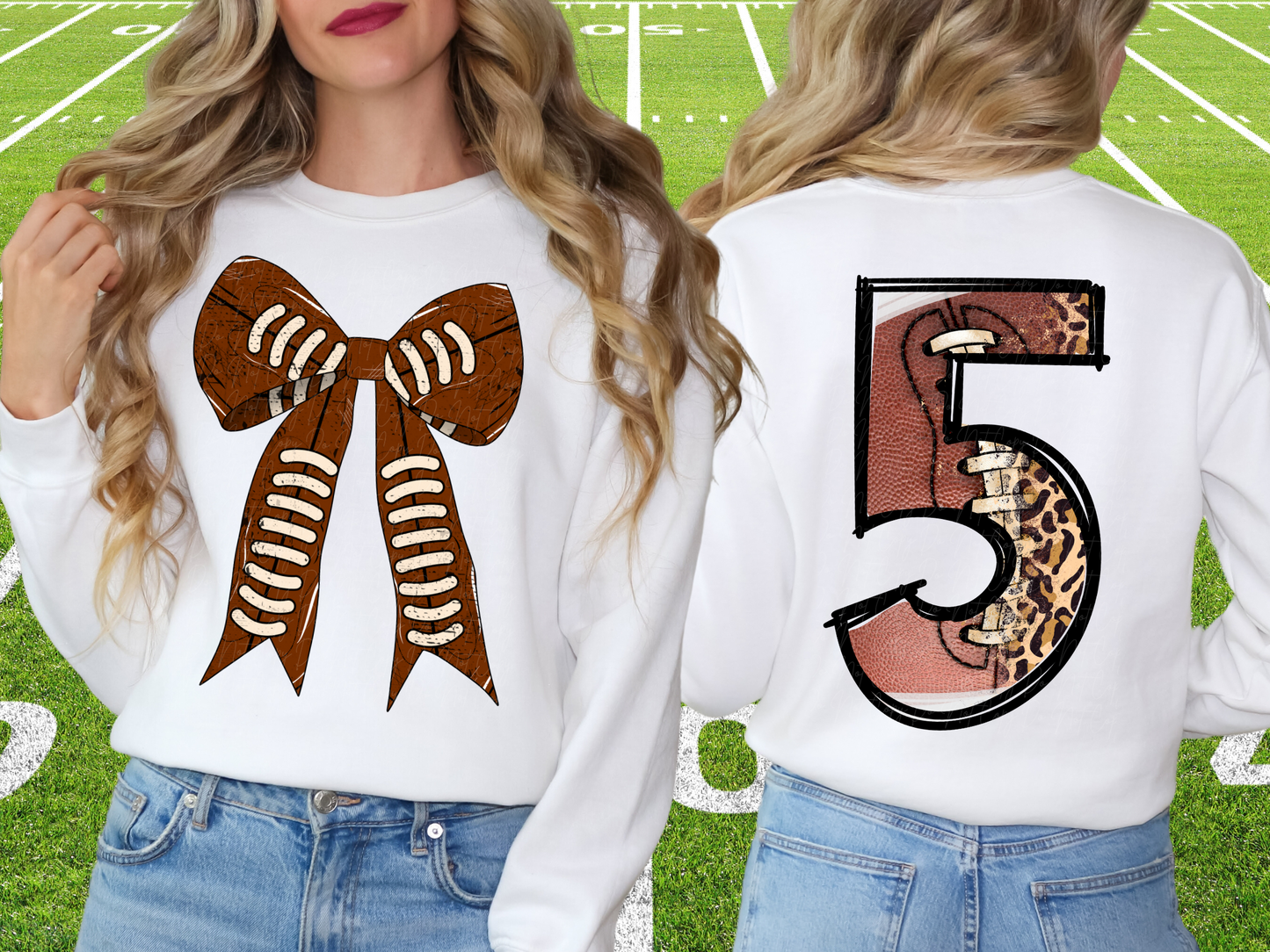 Football Distressed Ribbon Game Day DTF Transfer - KPI1369