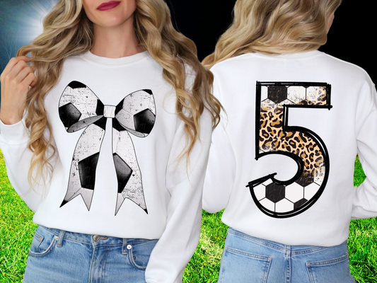 Soccer Leopard Print Number Two - 2 - Game Day DTF Transfer - KPI1420