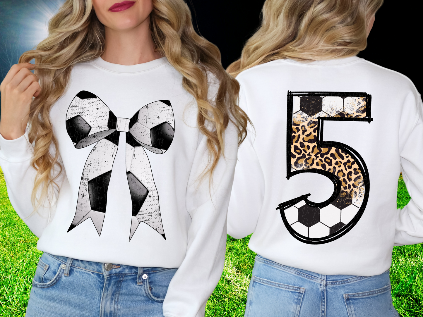 Soccer Distressed Ribbon Game Day DTF Transfer - KPI1417