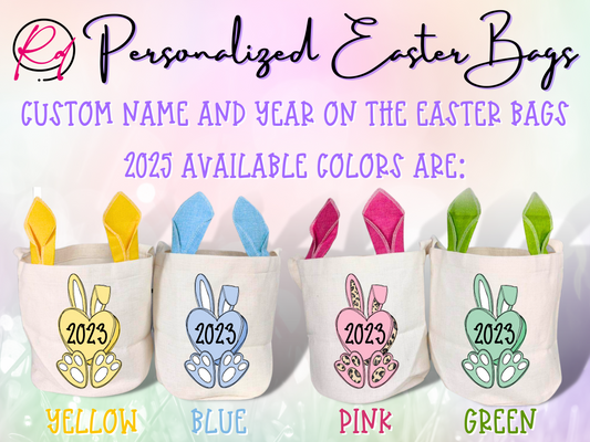 Custom Name Easter Basket Bag