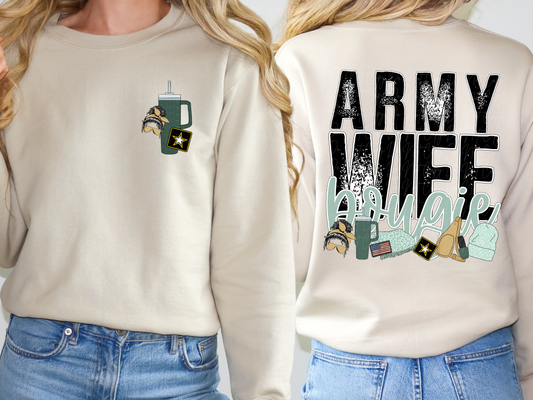 Army Wife Bougie Pocket-Sleeve DTF Transfer - TED1130