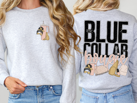 Blue Collar Bougie With No Tools DTF Transfer - TED1131