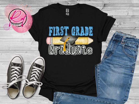 Blue First Grade Graduate Shirt