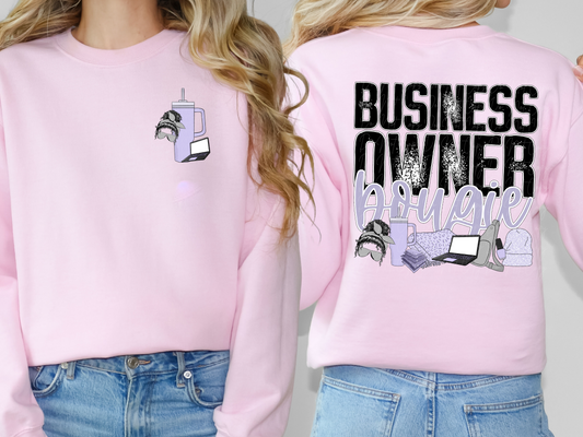 Business Owner Bougie Pocket-Sleeve DTF Transfer - TED1080