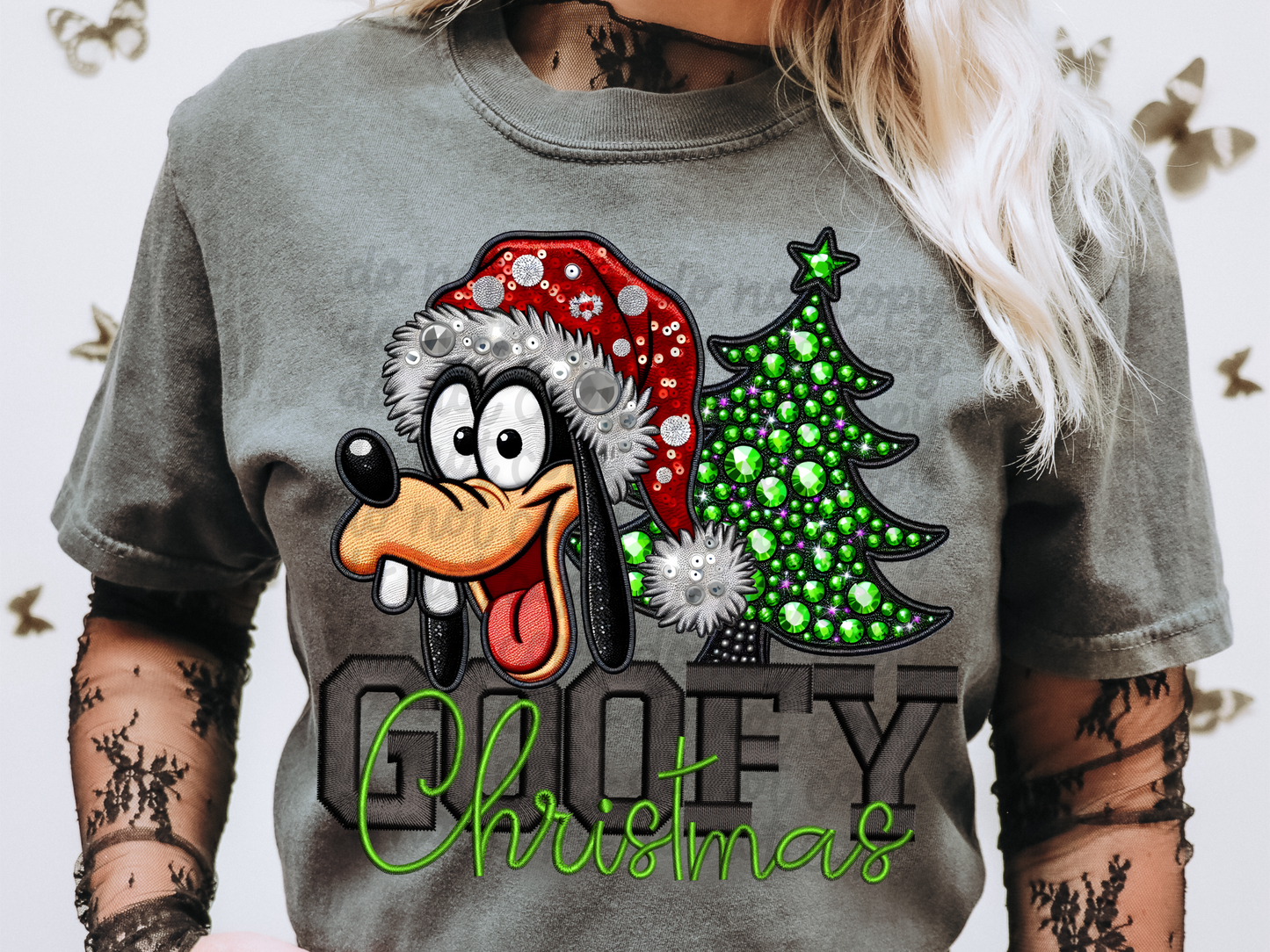 Goofy Rhinestone Christmas DTF Transfers - CST1001