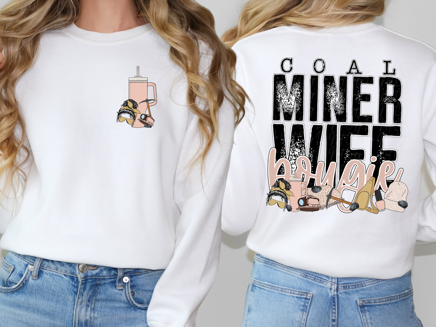 Coal Miner Wife Bougie Pocket-Sleeve DTF Transfer - TED1084