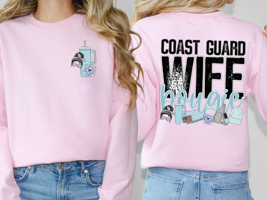 Coast Guard Wife Bougie DTF Transfer - TED1085