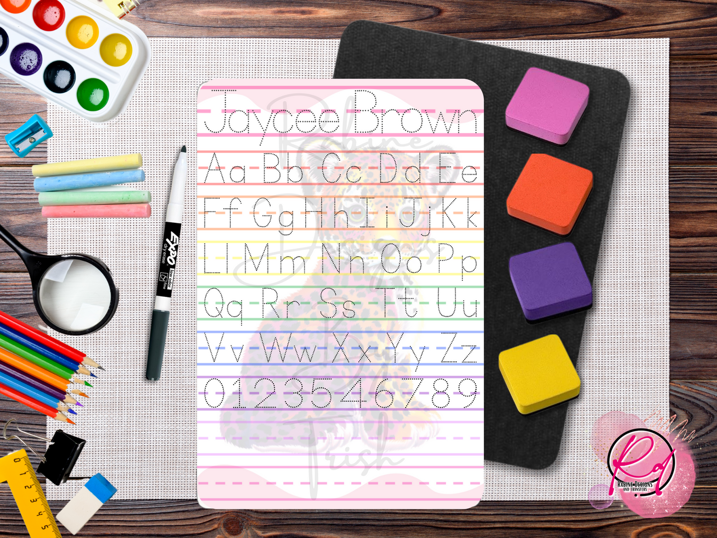 Custom/Personalized Name ABCs Dry Erase Boards