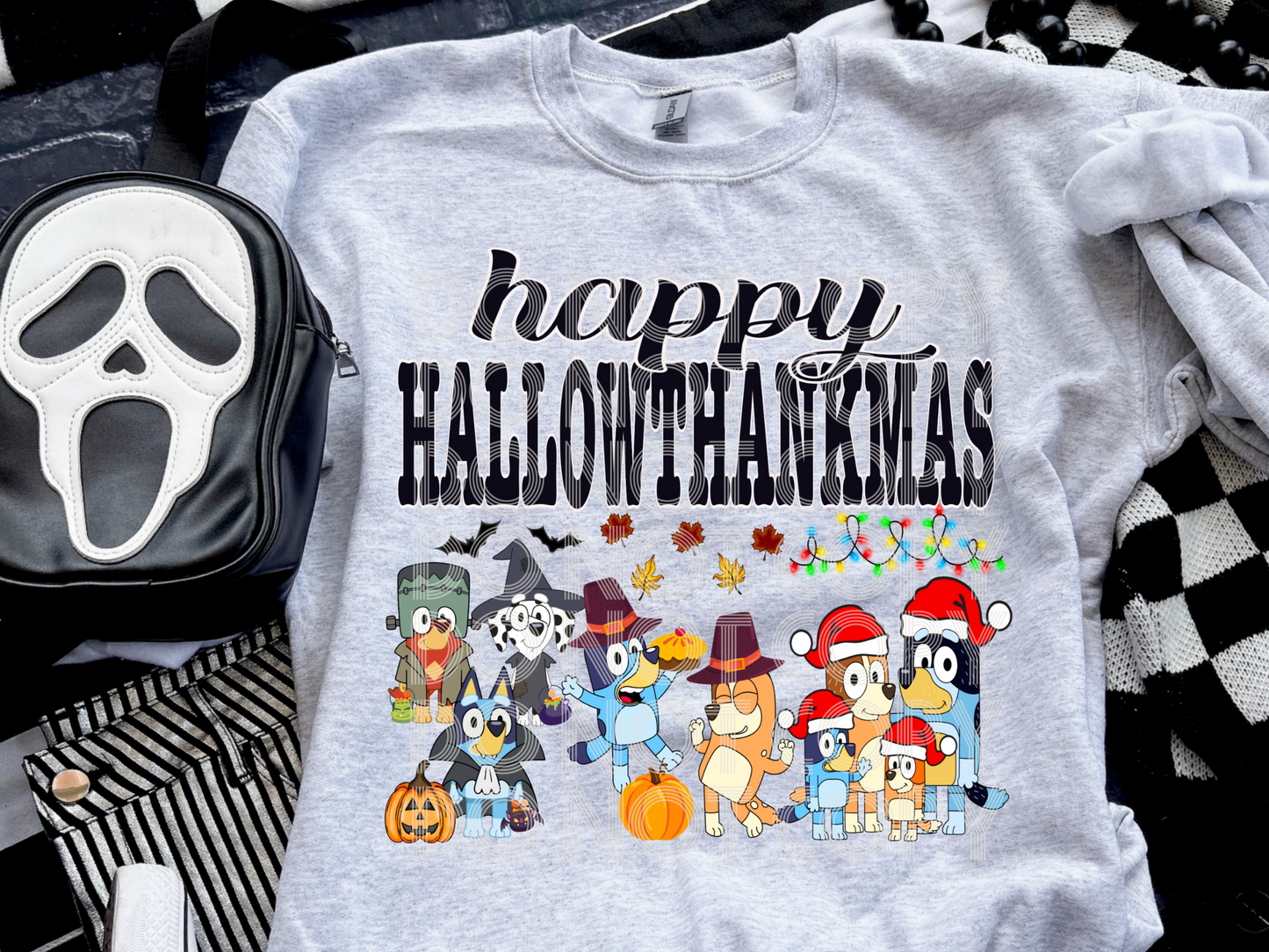 Happy Hallowthankmas Halloween DTF Transfer - DDV1001