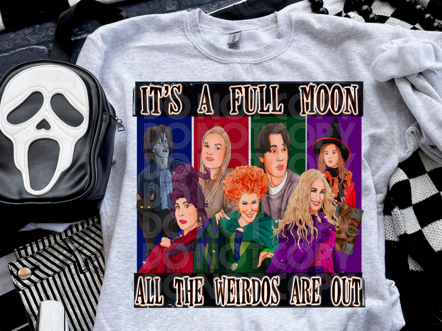 It's A Full Moon All The Weirdos Are Out Halloween DTF Transfer - DDV1003