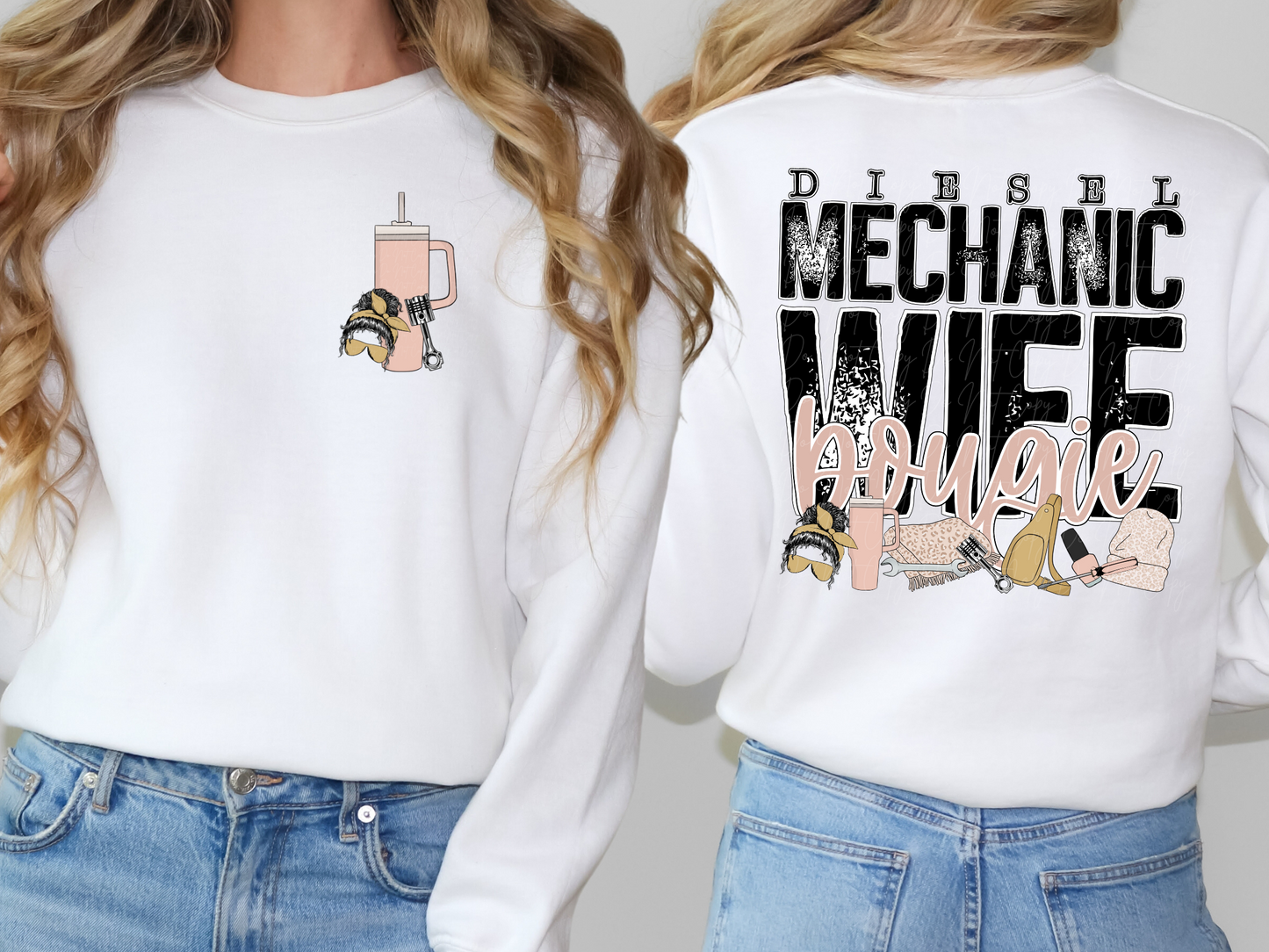 Diesel Mechanic Wife Bougie DTF Transfer - TED1093