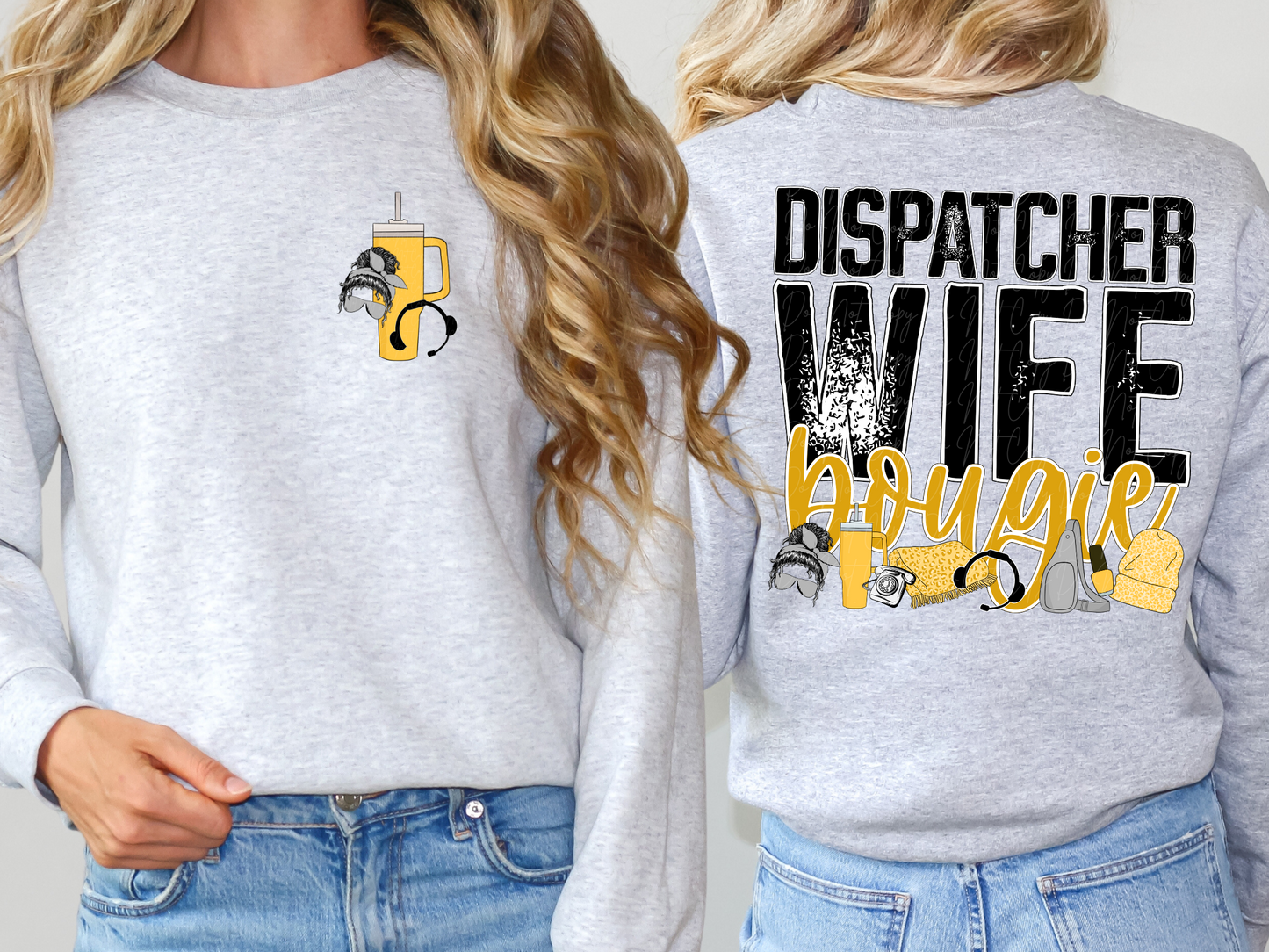 Dispatcher Wife Bougie Pocket-Sleeve DTF Transfer - TED1096