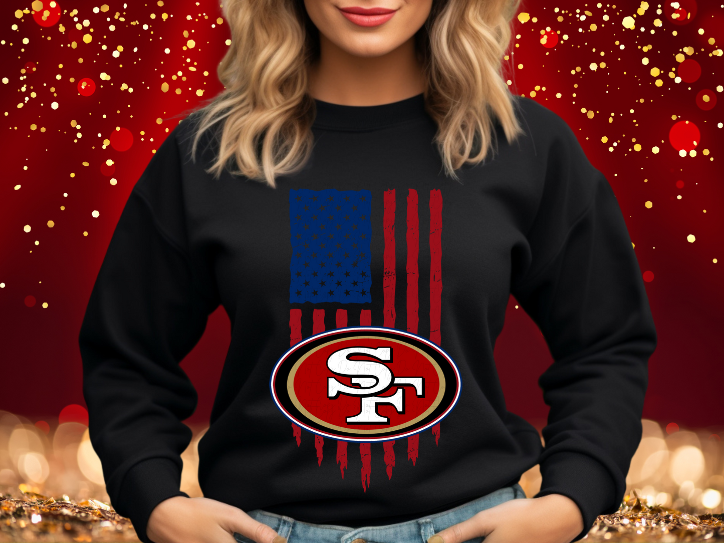San Francisco 49ers Football USA Flag DTF Transfer - KPI1429