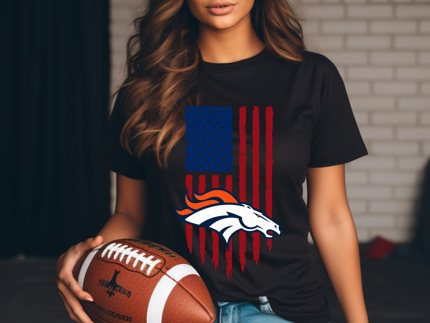 Denver Broncos Football USA Flag DTF Transfer - KPI1437