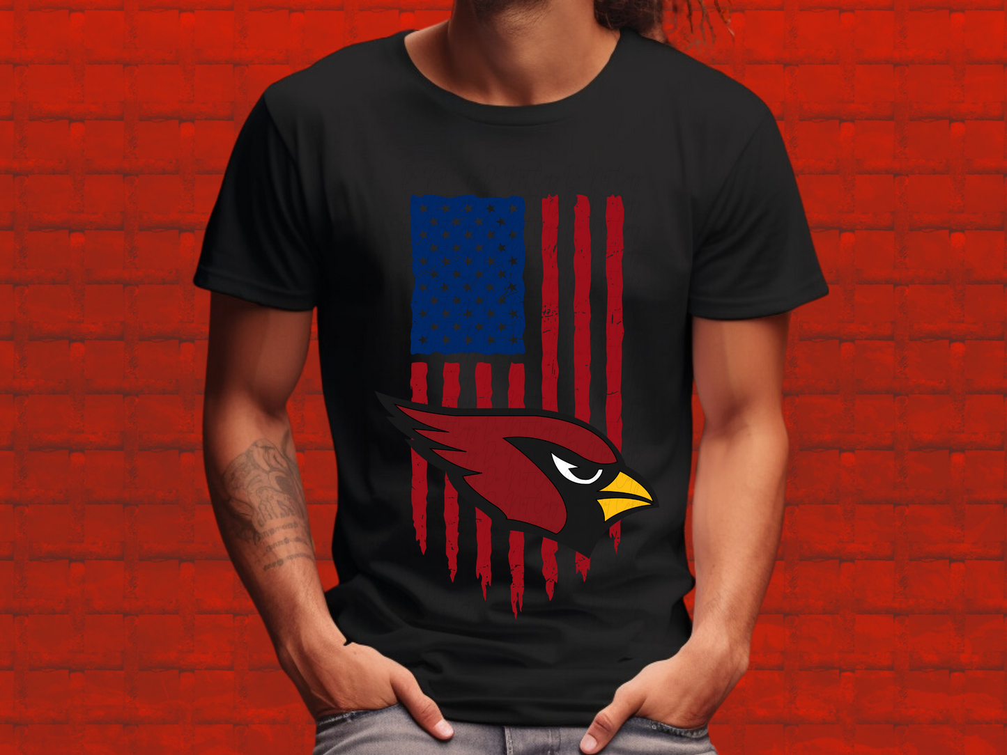 Arizona Cardinals Football USA Flag DTF Transfer - KPI1443
