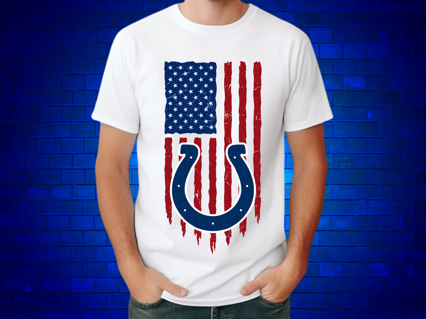 Indianapolis Colts Football USA Flag DTF Transfer - KPI1448