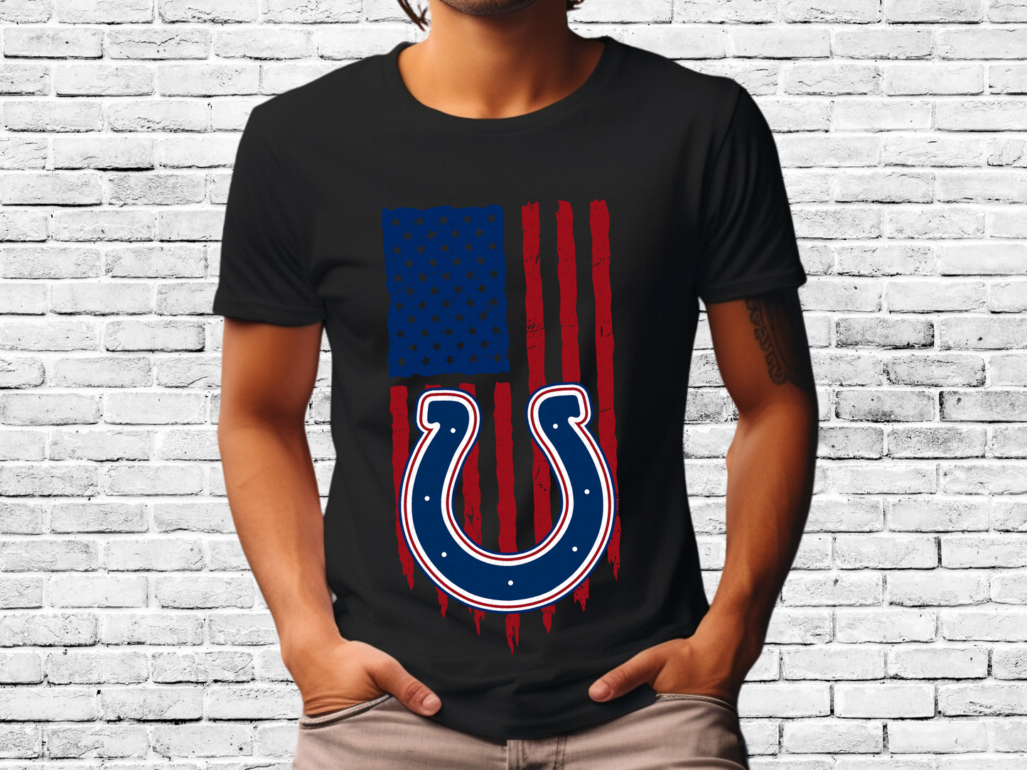 Indianapolis Colts Football USA Flag DTF Transfer - KPI1449
