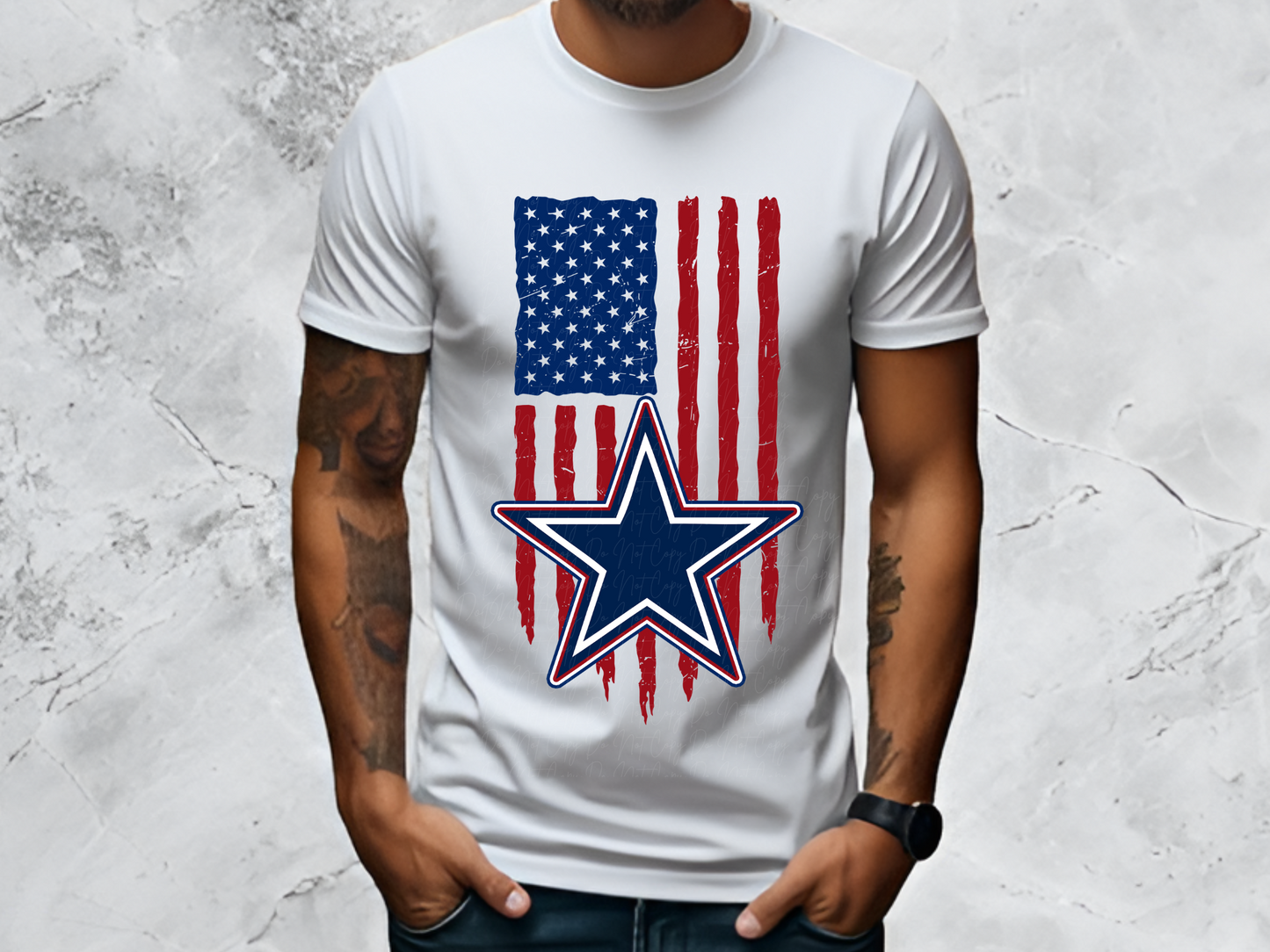 Dallas Cowboys Football USA Flag DTF Transfer - KPI1452