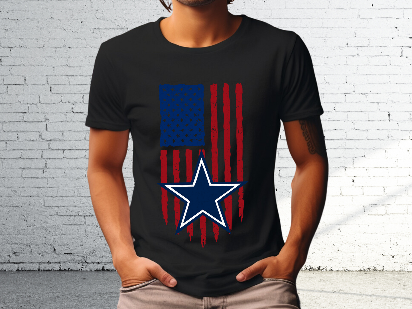 Dallas Cowboys Football USA Flag DTF Transfer - KPI1453