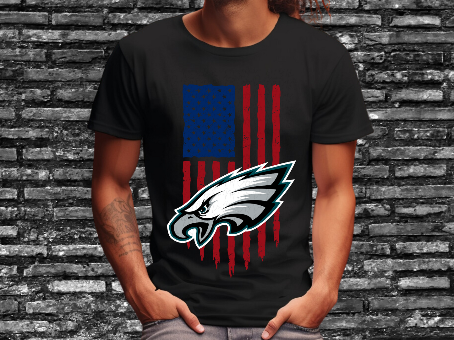 Philadelphia Eagles Football USA Flag DTF Transfer - KPI1457