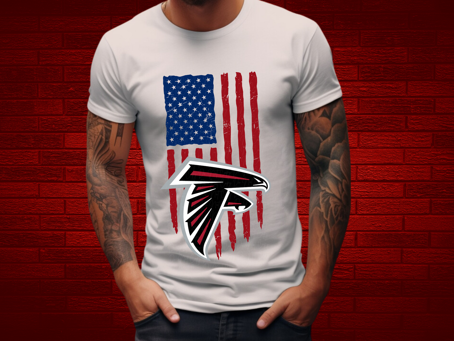 Atlanta Falcons Football USA Flag DTF Transfer - KPI1458