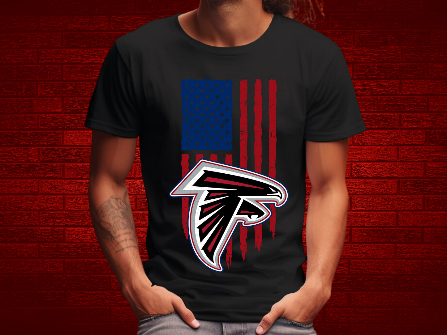Atlanta Falcons Football USA Flag DTF Transfer - KPI1459