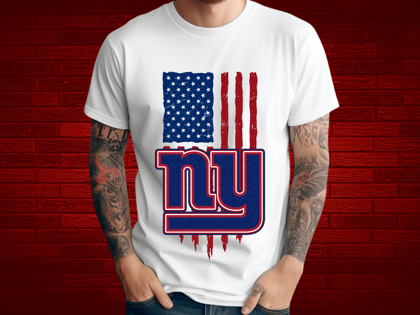 New York Giants Football USA Flag DTF Transfer - KPI1460