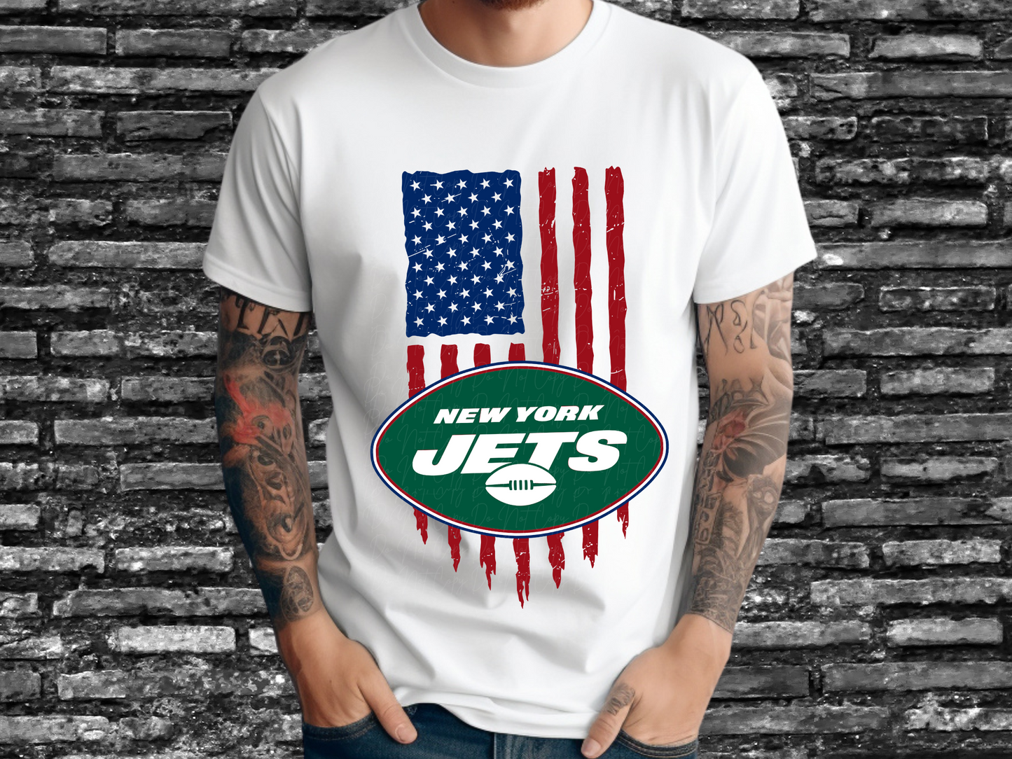 New York Jets Football USA Flag DTF Transfer - KPI1464