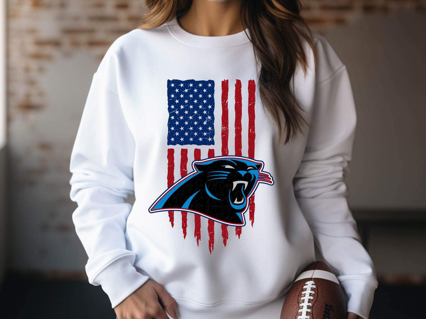 Carolina Panthers Football USA Flag DTF Transfer - KPI1470