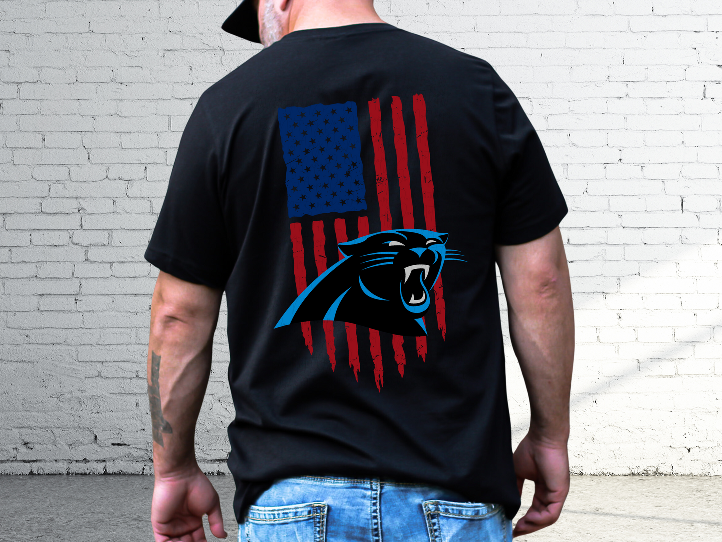 Carolina Panthers Football USA Flag DTF Transfer - KPI1471