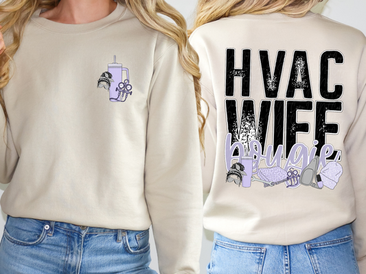HVAC Wife Bougie Pocket-Sleeve DTF Transfer - TED1106