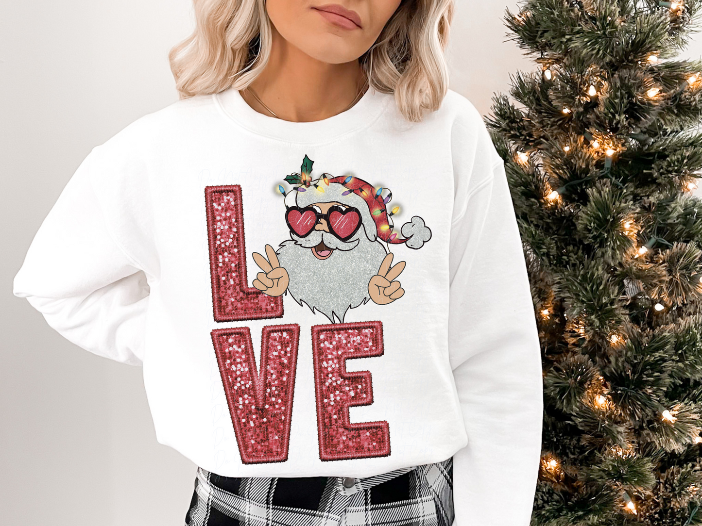 Santa Faux Sequin DTF Transfers - KPI1030