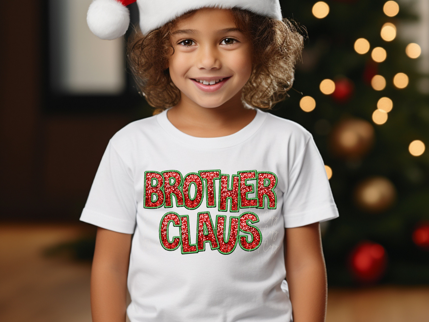 Brother Clause Family Faux Sequin Christmas DTF Transfers - KPI1034