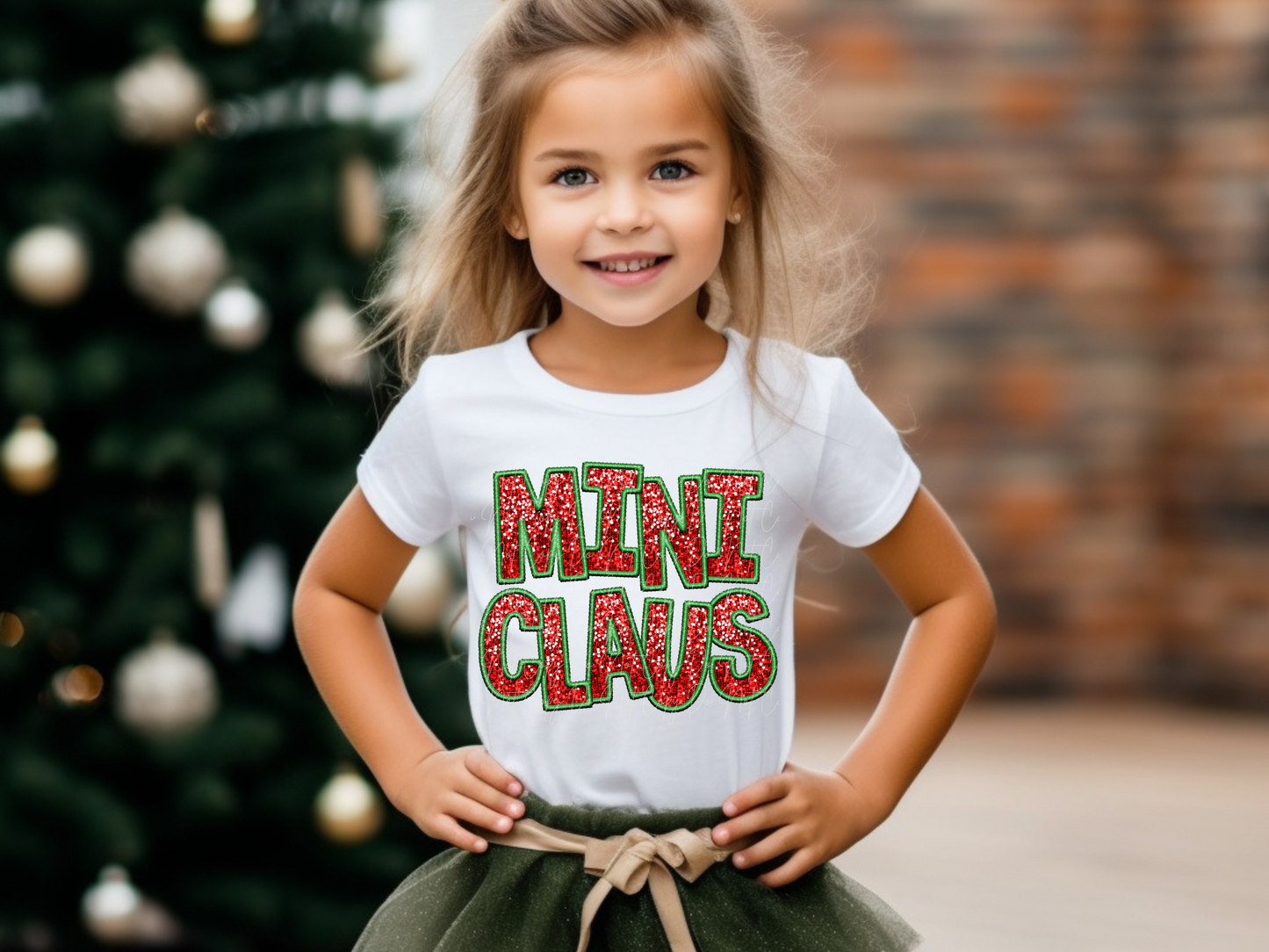 Mini Clause Family Faux Sequin Christmas DTF Transfers - KPI1038