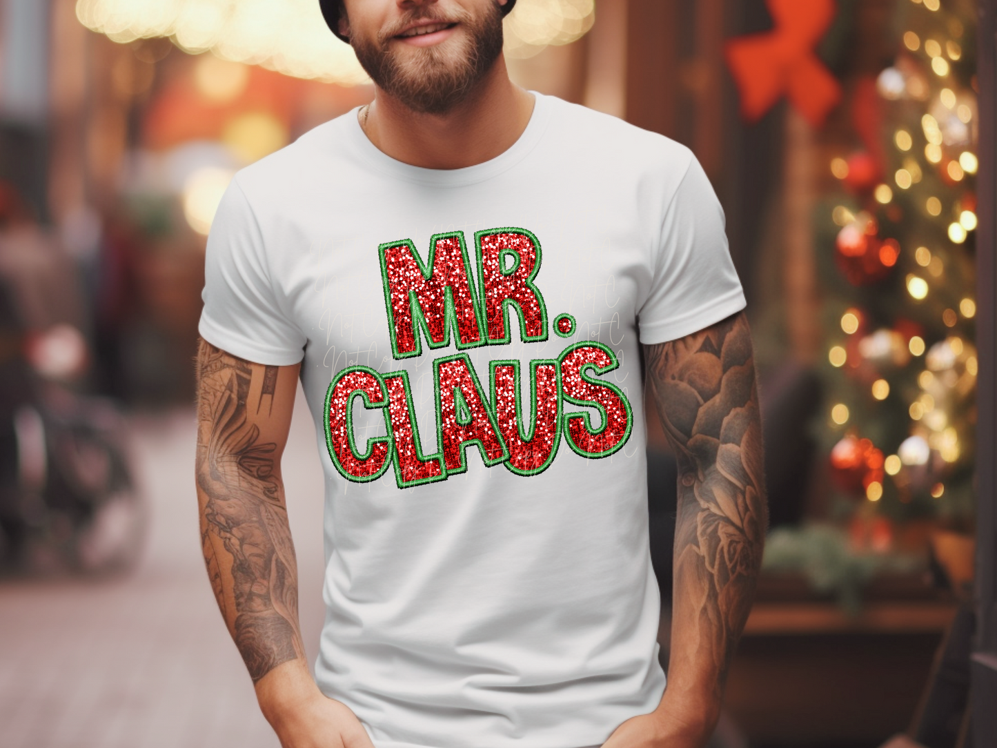 Mr. Clause Family Faux Sequin Christmas DTF Transfers - KPI1039