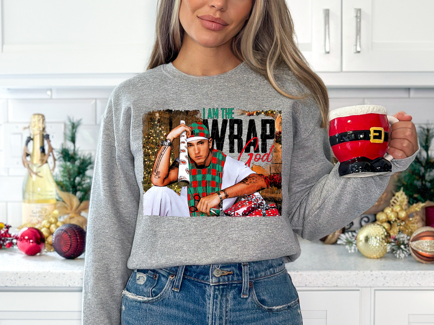 I Am The Wrap God Christmas DTF Transfers - KPI1045