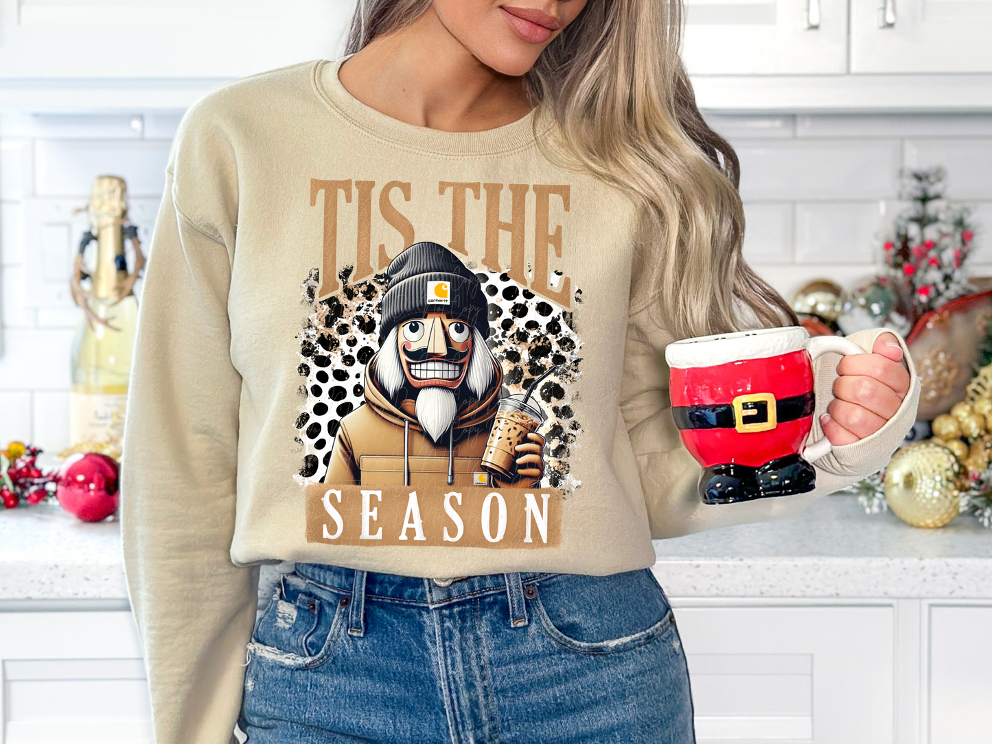 Tis The Season Nutcracker Leopard Christmas DTF Transfers - KPI1130