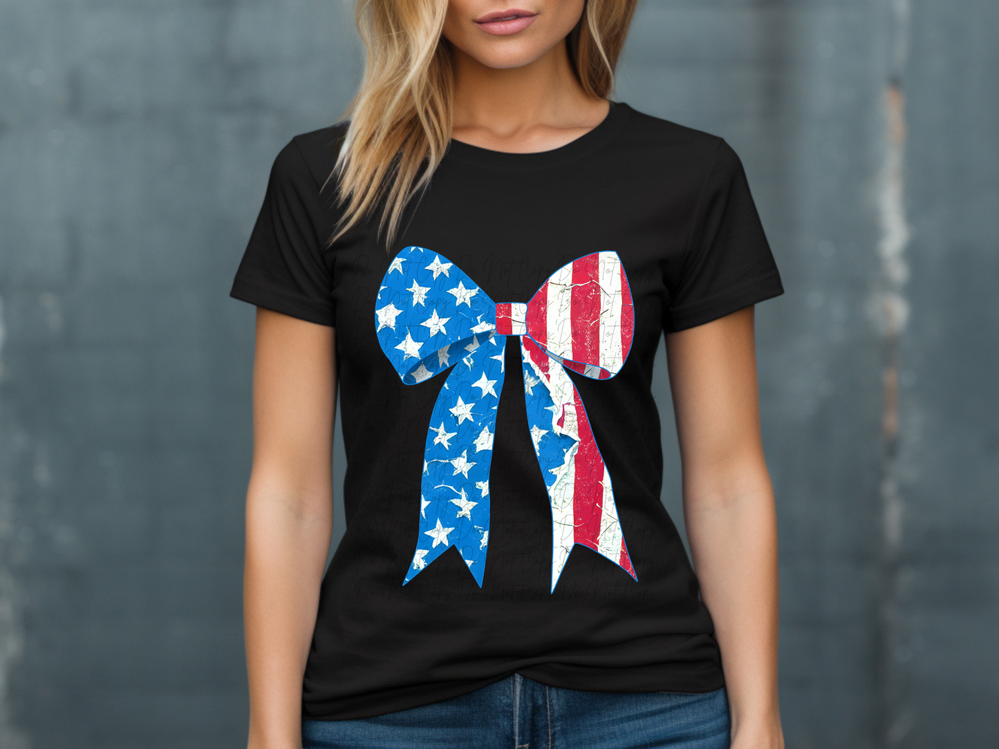 America Ribbon Bow America DTF Transfer - KPI1494