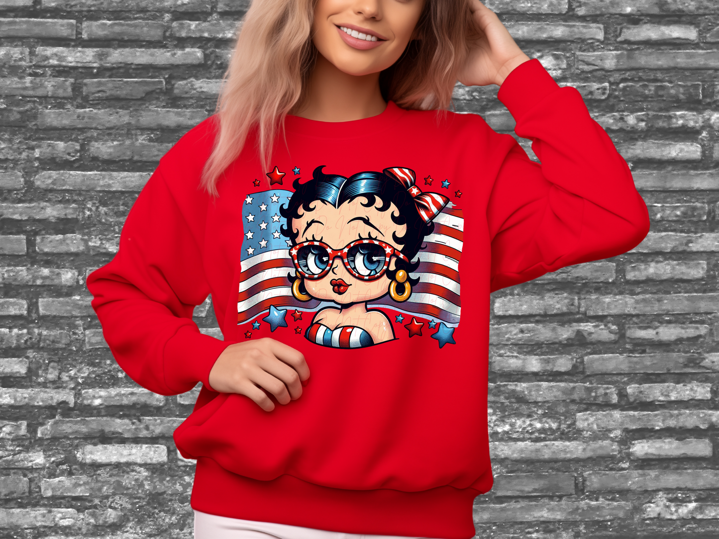 Betty Boop USA America DTF Transfer - KPI1501