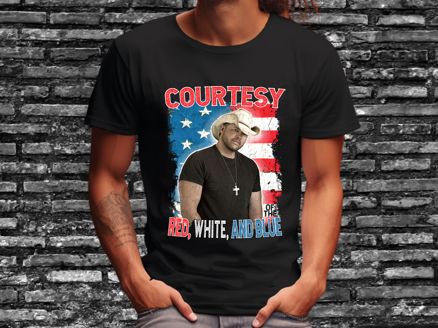 Courtesty Of The Red White And Blue America DTF Transfer - KPI1505